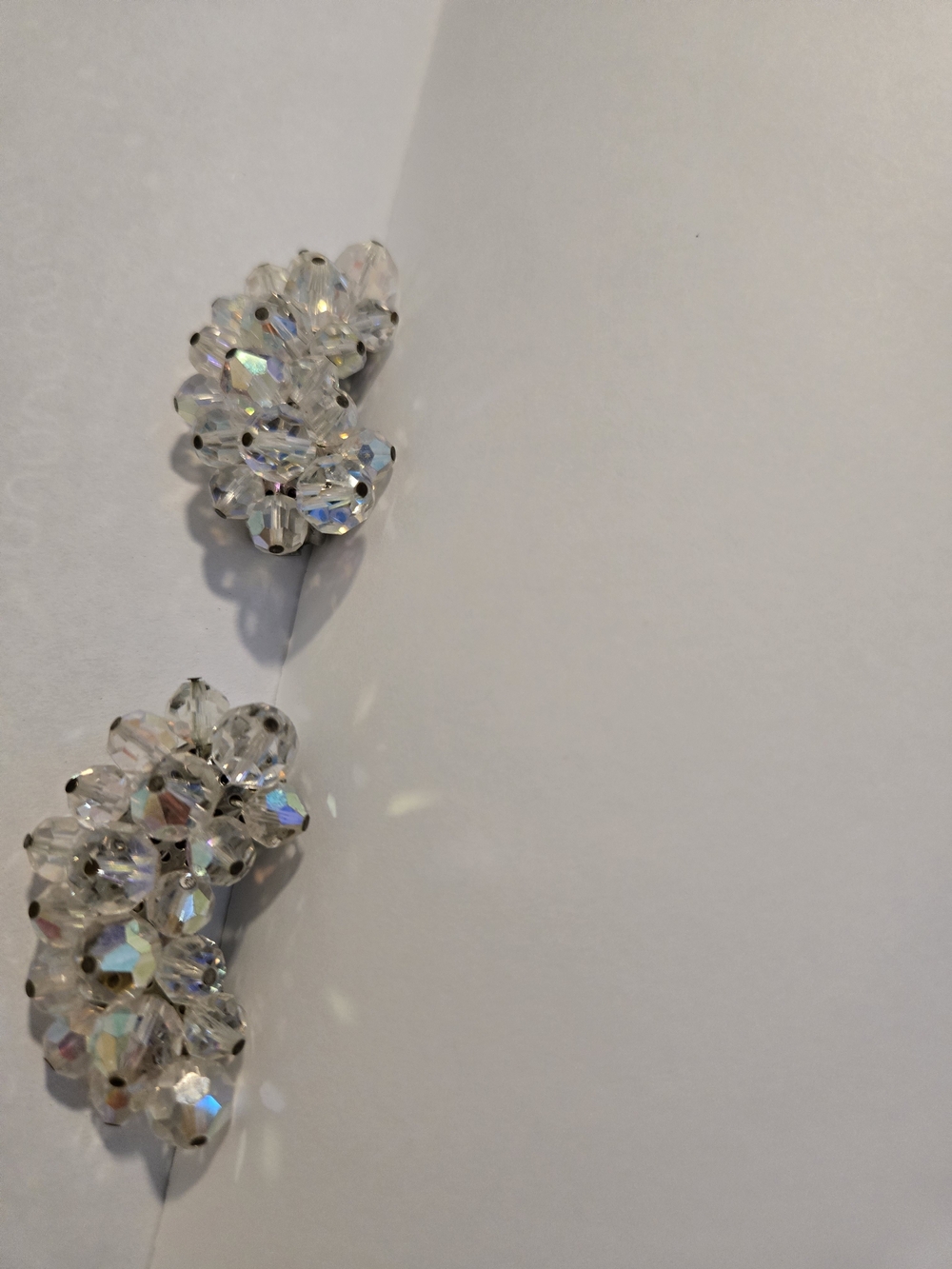 Vintage Crystal Laguna Cluster Clip-On Earrings (Grammas)